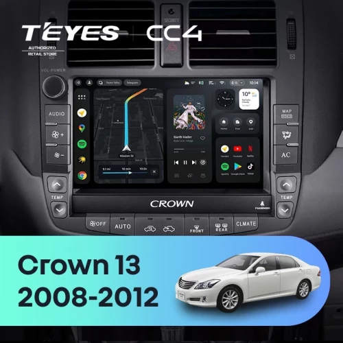 Штатная магнитола Teyes CC4 8/128 Toyota Crown 13 S200 (2008-2012) Тип-B