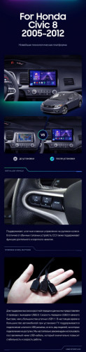 Штатная магнитола Teyes CC3 6/128 Honda Civic Hatchback (2006-2012)
