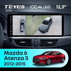 Штатная магнитола Teyes CC4 12.3" 360 6/64 Mazda Atenza 3 (2012-2015) Тип-A Правый руль
