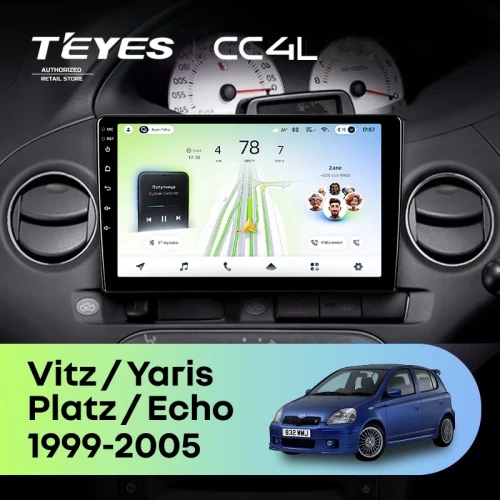 Штатная магнитола Teyes CC4L 4/64 Toyota Platz (1999-2005) F2
