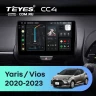 Штатная магнитола Teyes CC4 6/64 Toyota Vios (2020-2023) Правый руль