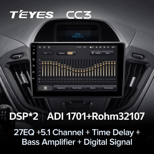 Штатная магнитола Teyes CC3 4/32 Ford Transit (2012-2021) F1