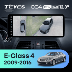 Штатная магнитола Teyes CC4 Pro 12.3" 360 12/256 Mercedes-Benz E-Class 4 W212 S207 A207 S212 C207 (NTG 4.5) (2009-2016) Universal