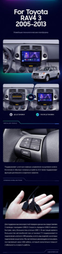 Штатная магнитола Teyes CC3 4/64 Toyota RAV4 3 XA30 (2005-2016) F1 9"