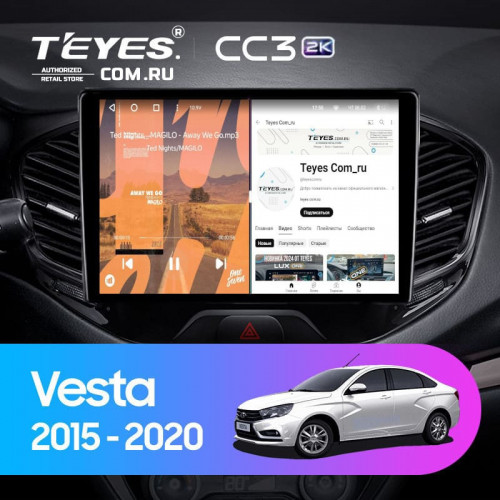 Штатная магнитола Teyes CC3 2K 4/32 Lada Vesta Cross Sport (2015-2022) F1 (11")