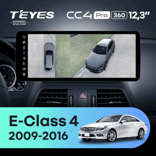 Штатная магнитола Teyes CC4 Pro 12.3" 360 12/256 Mercedes-Benz E-Class 4 W212 S207 A207 S212 C207 (NTG 4.5) (2009-2016) F2 Universal