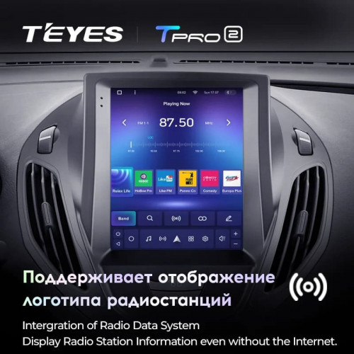 Штатная магнитола Tesla style Teyes TPRO 2 4/32 Ford Tourneo Transit (2012-2023)