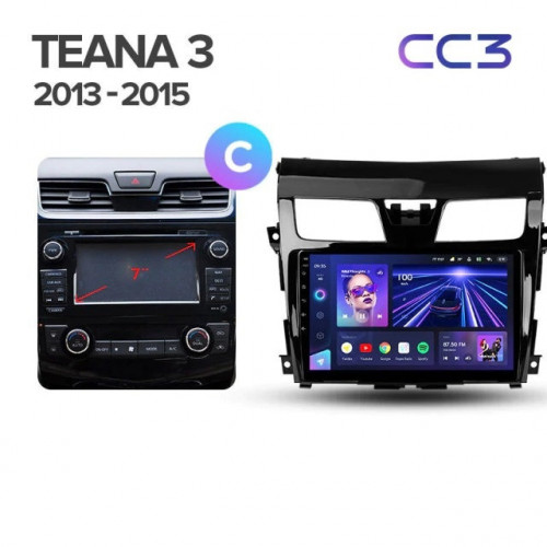 Штатная магнитола Teyes CC3 6/128 Nissan Teana J33 (2013-2015) Тип-C