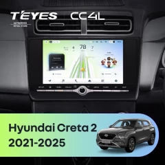 Штатная магнитола Teyes CC4L 6/64 Hyundai Creta 2 (2021-2022) с кнопками