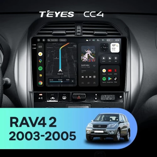 Штатная магнитола Teyes CC4 6/64 Toyota RAV4 2 CA20 CA20W XA20 (2003-2005) F4