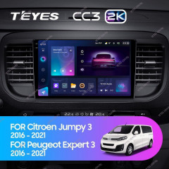 Штатная магнитола Teyes CC3 2K 360 6/128 Citroen Jumpy 3 (2016-2024)