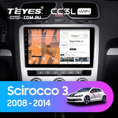 Штатная магнитола Teyes CC3L WiFi 2/32 Volkswagen Scirocco 3 (2008-2014) F4 (Серая)