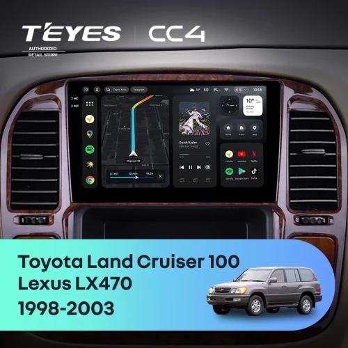 Штатная магнитола Teyes CC4 8/128 Lexus LX470 (1998-2003) F4