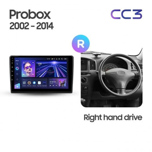 Штатная магнитола Teyes CC3 4/64 Toyota Probox XP50 XP160 (2002-2014) Правый руль