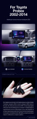 Штатная магнитола Teyes CC3 4/64 Toyota Probox XP50 XP160 (2002-2014) Правый руль