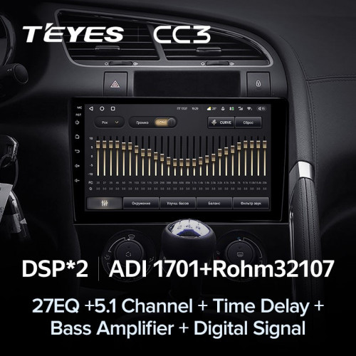 Штатная магнитола Teyes CC3 4/32 Peugeot 3008 1 (2009-2016) F2