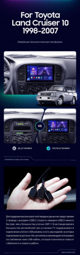 Штатная магнитола Teyes CC3 4/64 Toyota Land Cruiser 10 J100 100 (1998-2007)