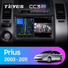 Штатная магнитола Teyes CC3 2K 6/128 Toyota Prius XW20 II (2003-2011) F2