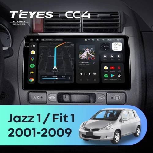 Штатная магнитола Teyes CC4 8/128 Honda Fit 1 (2001-2009)