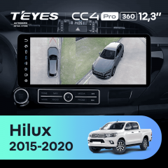 Штатная магнитола Teyes CC4 Pro 12.3" 360 12/256 Toyota Hilux Pick Up AN120 (2015-2020)
