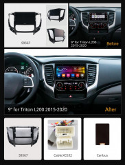 Штатная магнитола Carmedia OL-9567-F Mitsubishi L200 2017+