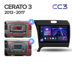Штатная магнитола Teyes CC3 4/64 Kia Cerato 3 YD (2013-2017) F1 Тип-AB