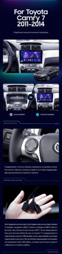 Штатная магнитола Teyes CC3 2K 4/64 Toyota Camry 7 XV 50 55 (2011-2014) F4