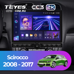 Штатная магнитола Teyes CC3 2K 6/128 Volkswagen Scirocco (2008-2017) (13" с кнопками)