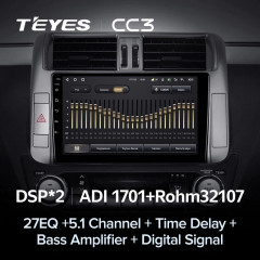 Штатная магнитола Teyes CC3 4/64 Toyota Land Cruiser Prado 150 (2009-2013) F1 Тип-A