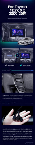 Штатная магнитола Teyes CC3 6/128 Toyota Mark X 2 X130 (2009-2020)