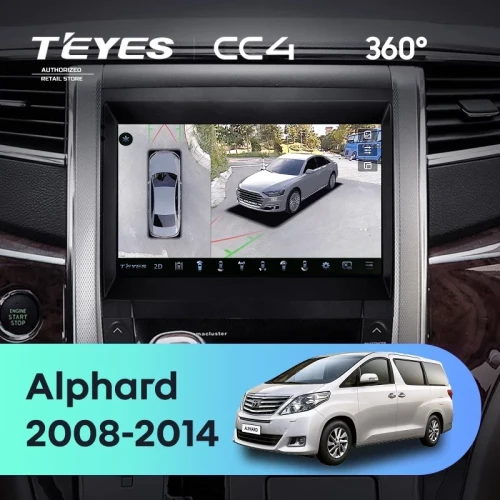 Штатная магнитола Teyes CC4 360 6/64 Toyota Alphard H20 (2008-2014)