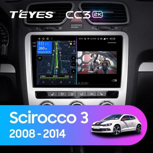 Штатная магнитола Teyes CC3 2K 4/64 Volkswagen Scirocco 3 Mk3 (2008-2014) F5