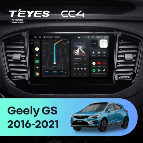 Штатная магнитола Teyes CC4 6/64 Geely GS (2016-2021)