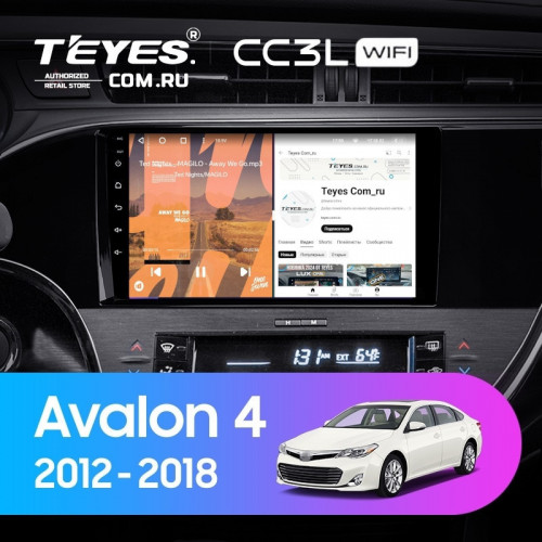 Штатная магнитола Teyes CC3L WiFi 2/32 Toyota Avalon IV XX40 (2012-2018)