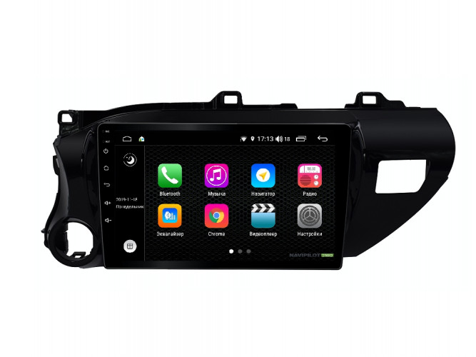 Штатная магнитола NaviPilot DROID9L 4G Toyota Hilux (2015+)