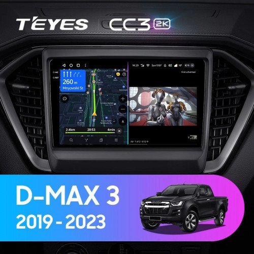 Штатная магнитола Teyes CC3 2K 360 6/128 lsuzu D-MAX 3 RG (2019-2023)