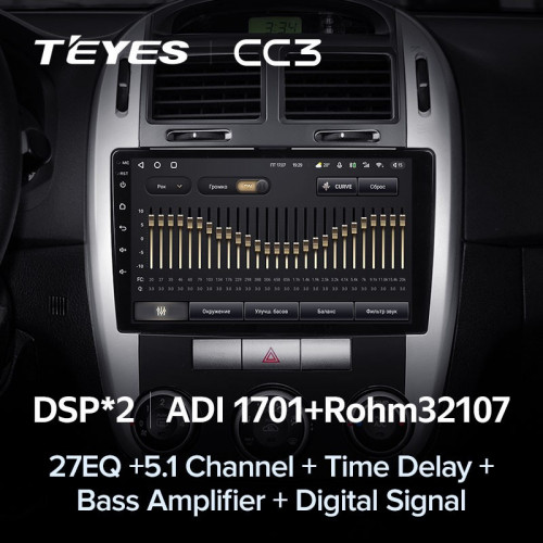 Штатная магнитола Teyes CC3 6/128 Kia Cerato 1 LD (2004-2008) F1