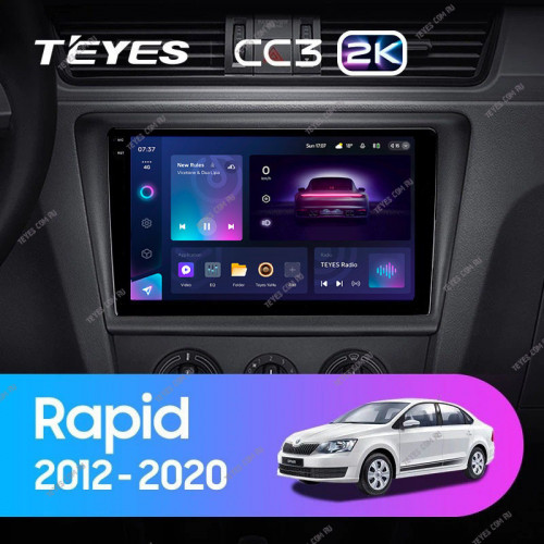 Штатная магнитола Teyes CC3 2K 4/64 Skoda Rapid NH3 NH1 (2012-2020)