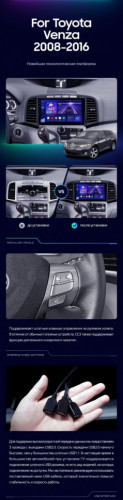Штатная магнитола Teyes CC3 4/64 Toyota Venza (2008-2016)