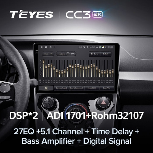 Штатная магнитола Teyes CC3 2K 4/64 Peugeot 108 (2014-2021) F1