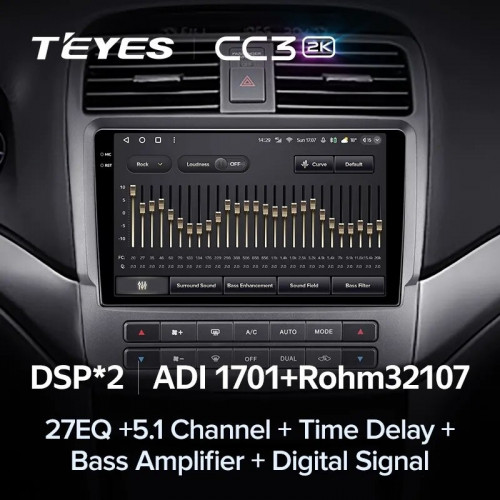 Штатная магнитола Teyes CC3 2K 4/32 Acura TSX (2003-2008)