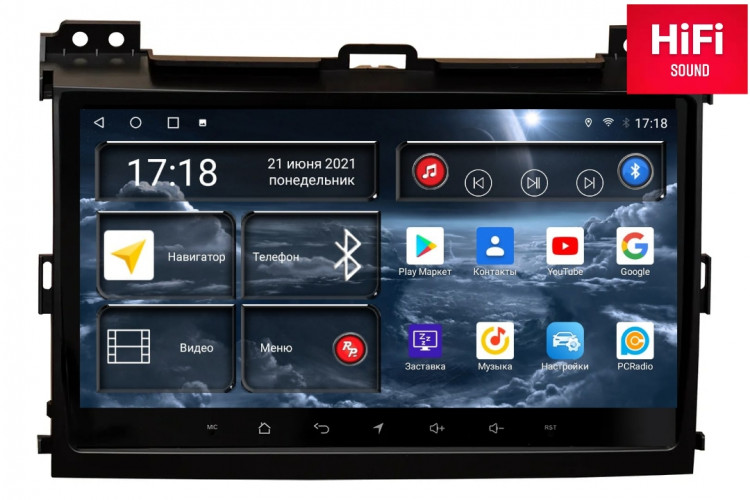 Штатная магнитола Redpower 75182 Toyota Land Cruiser Prado 120 (2002-2009)