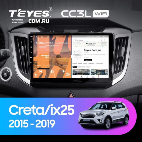 Штатная магнитола Teyes CC3L WiFi 2/32 Hyundai Creta (2015-2020)
