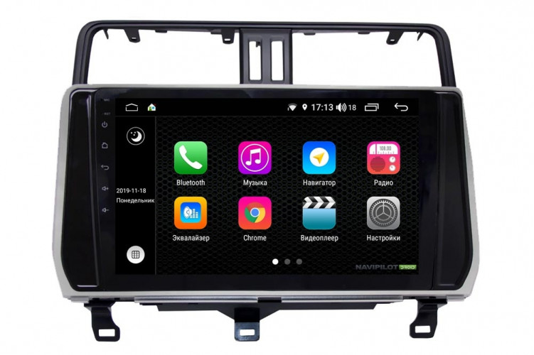 Штатная магнитола NaviPilot DROID9L 4G Toyota Land Cruiser Prado 150 (2018+)