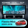 Штатная магнитола Teyes CC4 12.3" 6/64 Ford Fiesta Mk 6 (2009-2012) Тип-A