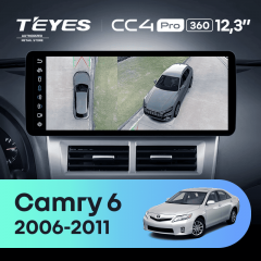 Штатная магнитола Teyes CC4 Pro 12.3" 360 12/256 Toyota Camry 6 XV 40 50 (2006-2011) F2
