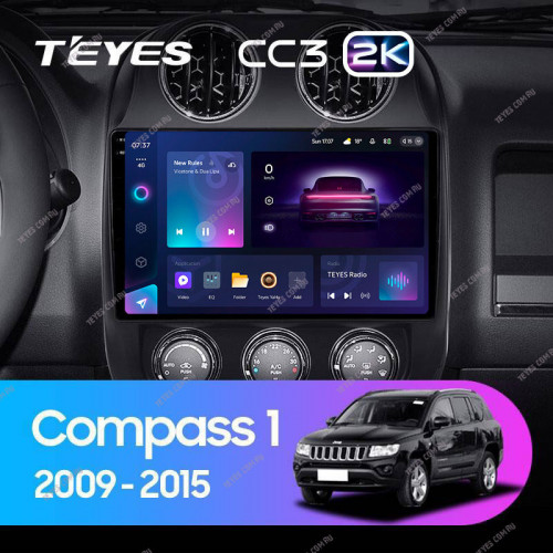 Штатная магнитола Teyes CC3 2K 4/32 Jeep Compass 1 MK (2009-2015)