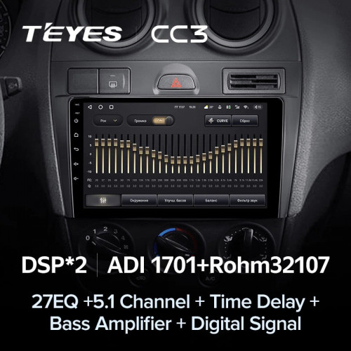 Штатная магнитола Teyes CC3 6/128 Ford Fiesta Mk5 (2002-2008)