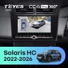 Штатная магнитола Teyes CC4 Pro 360 12/256 Solaris HC (2022-2026) с кнопками