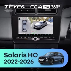 Штатная магнитола Teyes CC4 Pro 360 12/256 Solaris HC (2022-2026) с кнопками